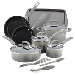 Rachel Ray 14-Piece Classic Brights Nonstick Cookware Set